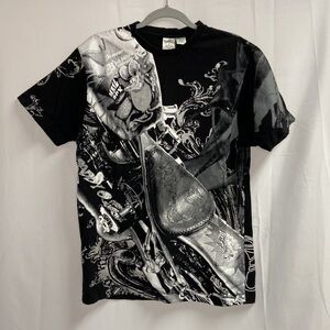 CLH Creating Limitless Heights Graphic Tee Black White Size Large